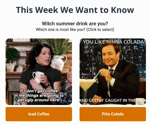 GIF Email Marketing Section Example