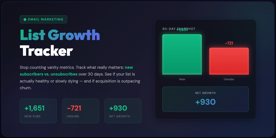 Klaviyo List Growth Tracker: Are You Emailing Too Much - or Not Enough?